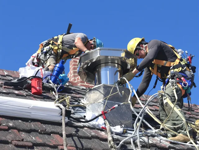 Protective chimney cap installed by Doral Chimney Sweep in Doral, FL