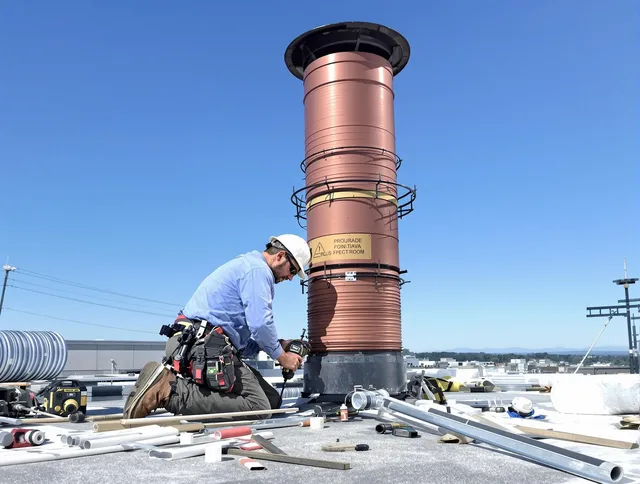 Installed chimney liner by Doral Chimney Sweep in Doral, FL