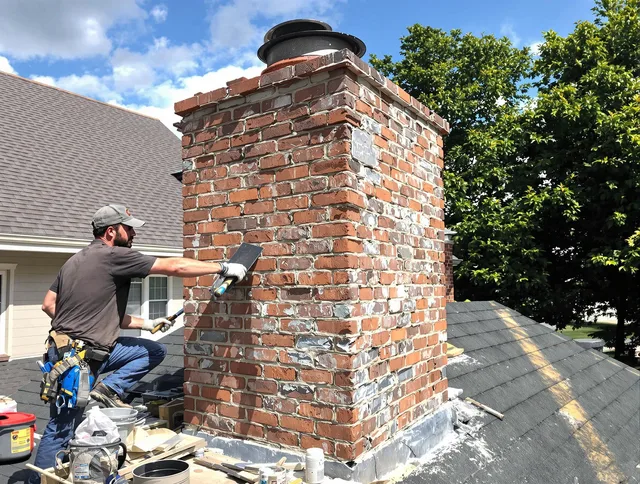 Completed chimney rebuild by Doral Chimney Sweep in Doral, FL