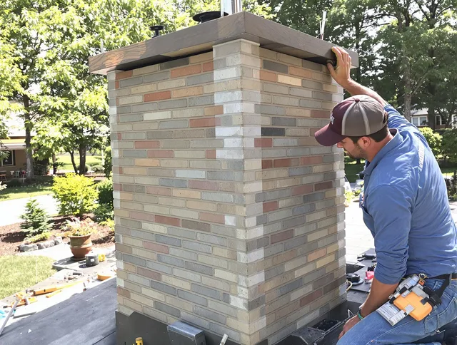 Doral Chimney Sweep completing a modern chimney remodel in Doral, FL