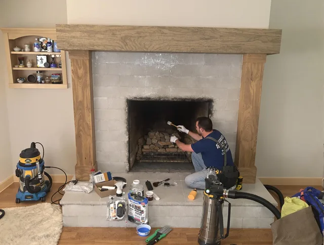 Detailed creosote removal process by Doral Chimney Sweep in Doral, FL