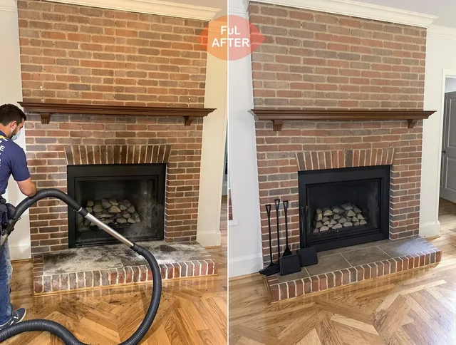 Doral Chimney Sweep carefully sanitizing a fireplace in Doral, FL
