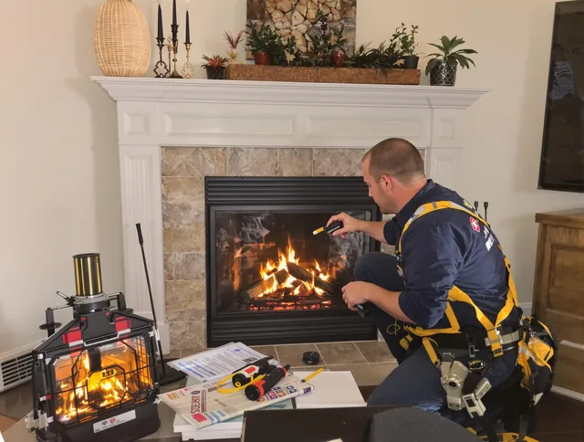 Safety-focused fireplace inspection by Doral Chimney Sweep in Doral, FL